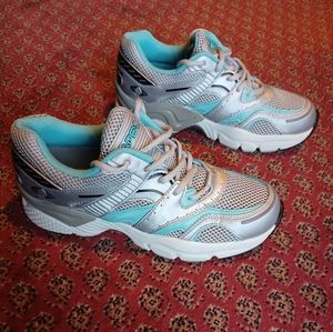 Apex Women's Boss Runner Active Shoe 8.5 MED Silver/Sea Blue